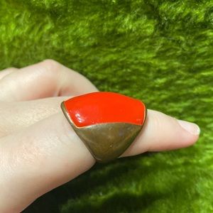 Unique Vintage Enamel Ring